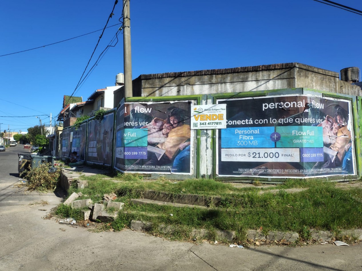 TERRENO EN VENTA ZONA AV RAMIREZ Y RACEDO