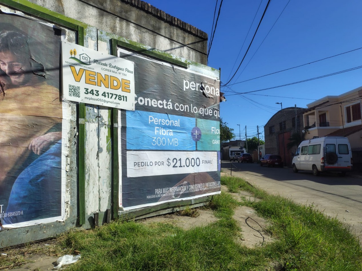 TERRENO EN VENTA ZONA AV RAMIREZ Y RACEDO